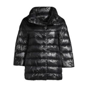 Herno Aminta Three-Quarter Sleeve Down Cape 42 (6) Black